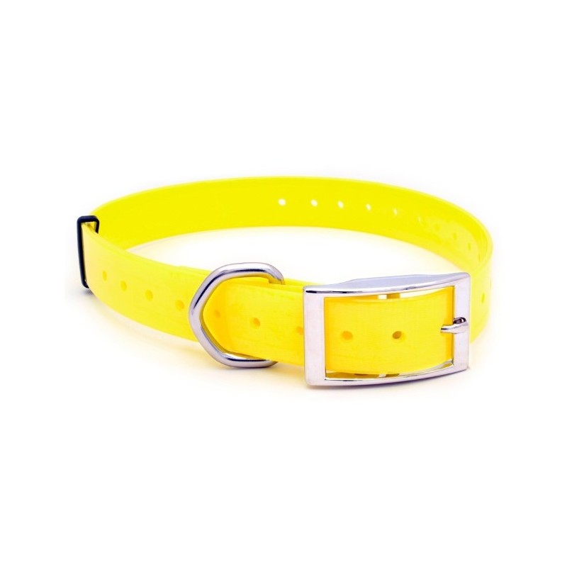 Coleira de Poliuretano 25 mm Amarelo fosfo