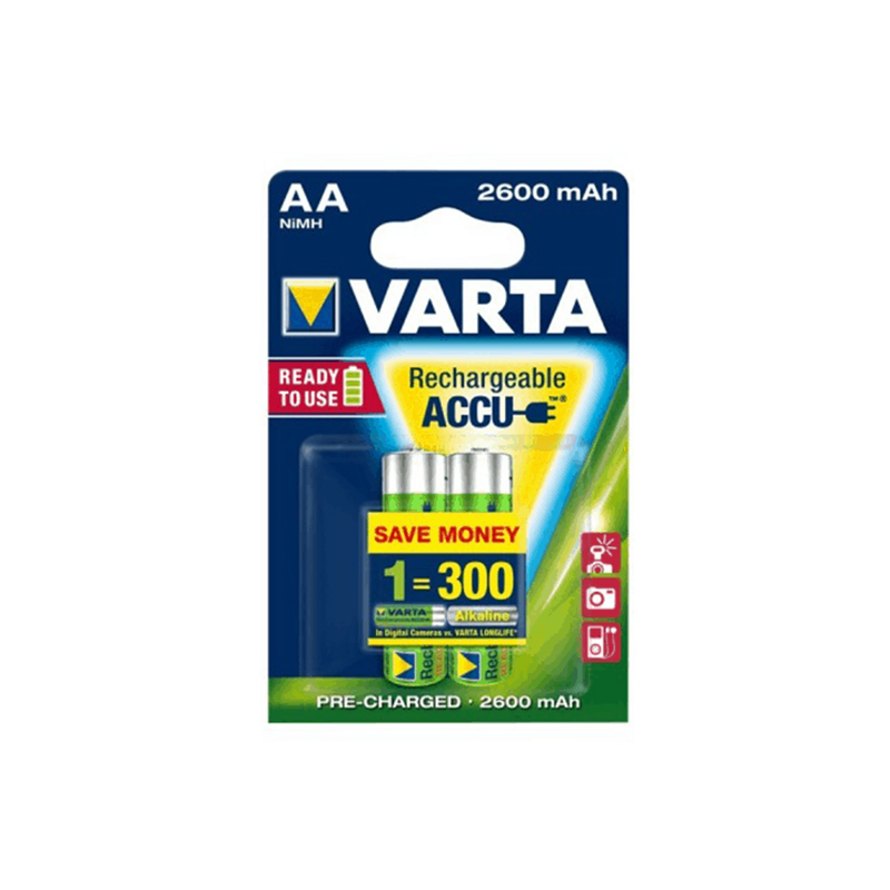 Pilhas Varta AA recarregável 2600mAh