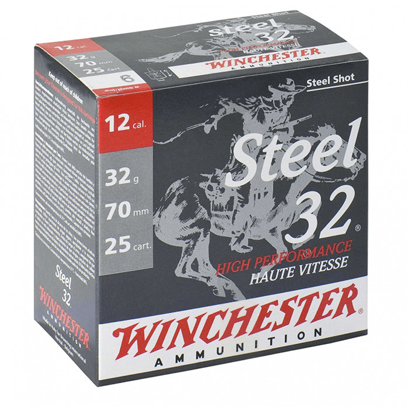 Cx 25 Cartuchos Winchester Steel 32gr Cal12