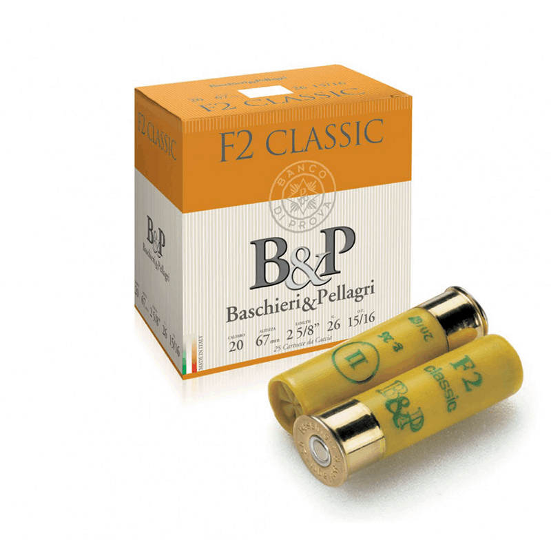 Cx 25 Cartuhos B&P F2 Classic Cal 20