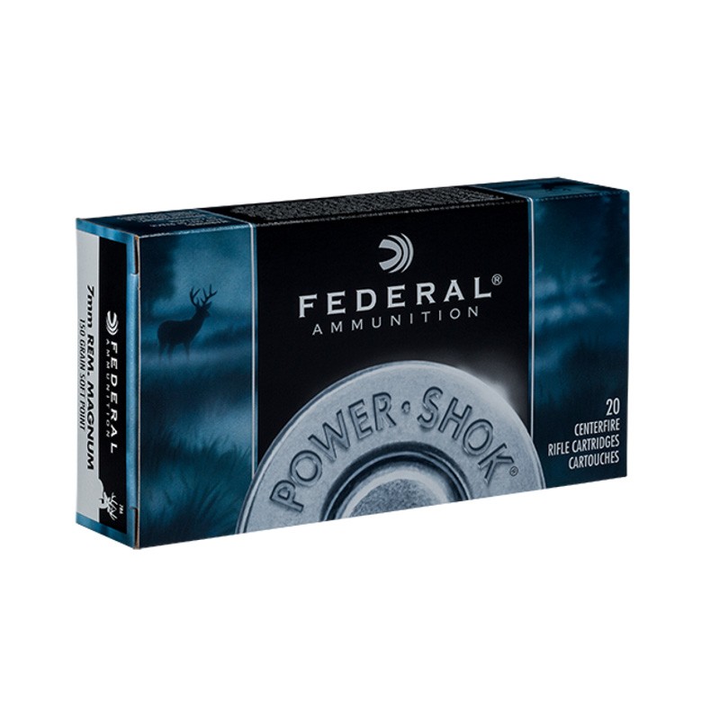 Munições Federal Cal7mmRM 175grs SP Power Shock
