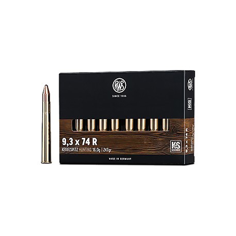 Munições RWS 9,3x74R KS 16,0g/247grs