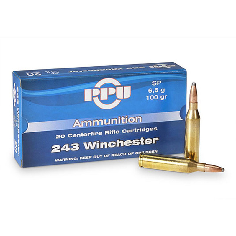 Munições PPU 243Win. 100gr SP