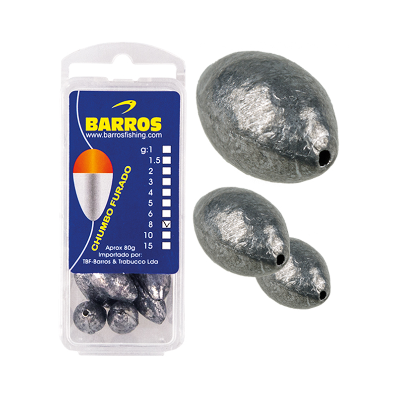 Chumbo Furado Barros Oval 1.0g
