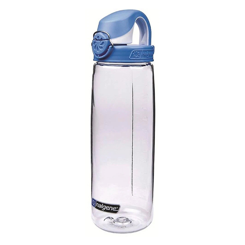 Garrafa Nalgene OTF 700ml transp.c/ tampa azul