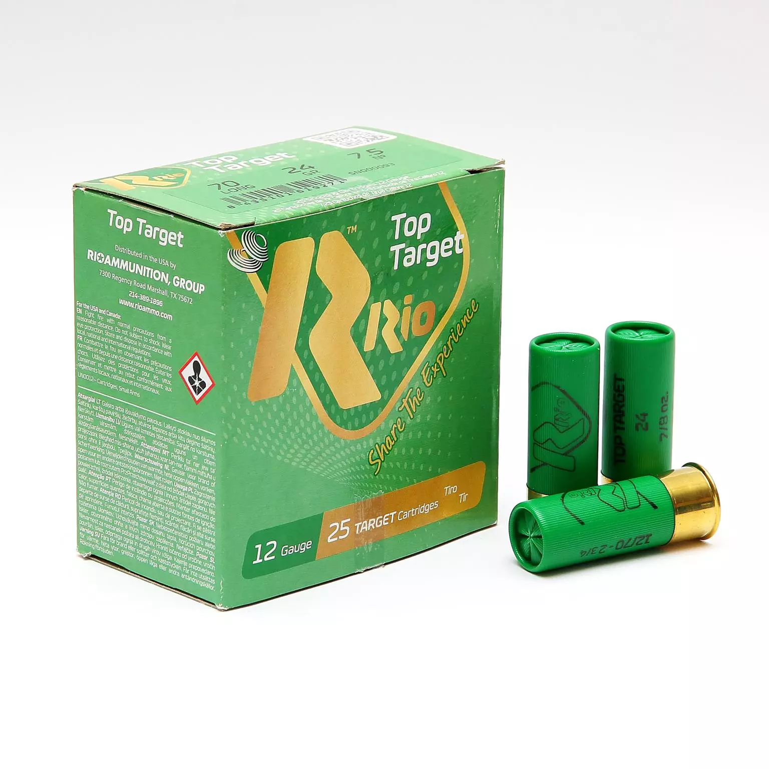 Cx 25 Cartuchos Rio 50 Target 24gr
