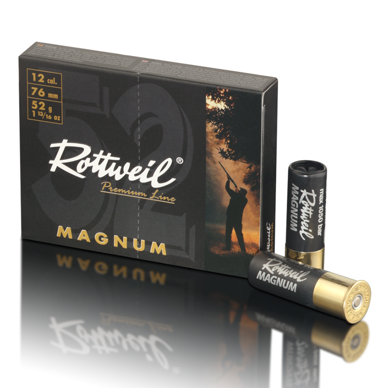 Cx  10 Cartuchos Rottweil Magnum 52 gr