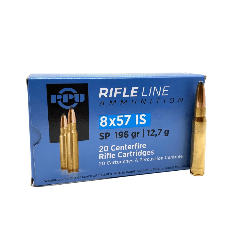 Munições PPU 8x57IS 196gr SP