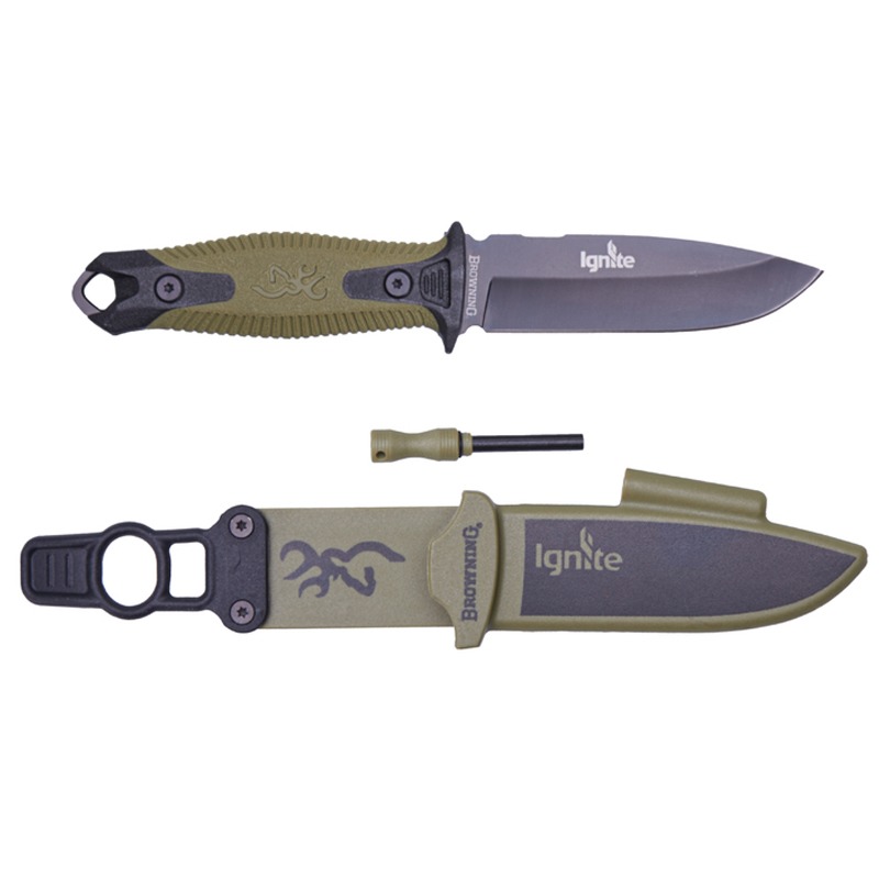 Faca Ignite Browning Preto/Verde 10cm