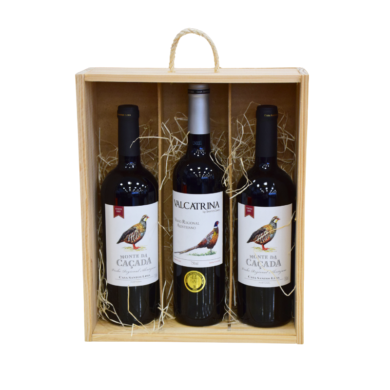 Conjunto 3 Garrafas Vinho Caça