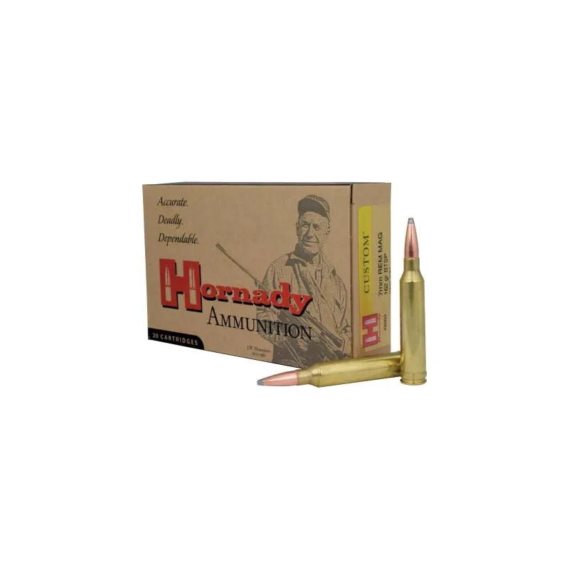 Balas Hornady 7MM Rem Mag 162 Grs BTSP