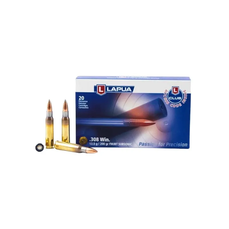 Lapua .308 Win FMJ 200gr Subsonic