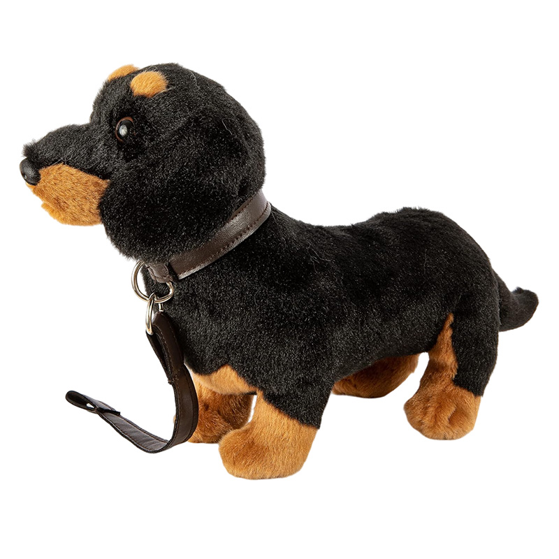 Peluche Teckel com trela 28 cm