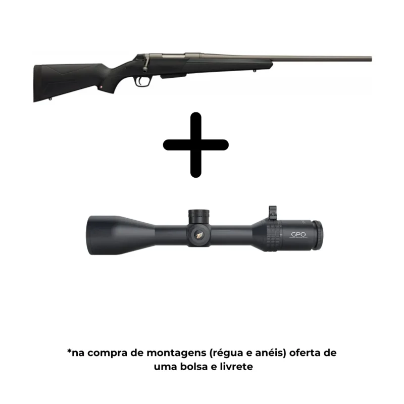 Conjunto Winchester XPR NS SM Threaded 308 Win + GPO SPECTRA 6X 1,5-9X44I G4I FIBER