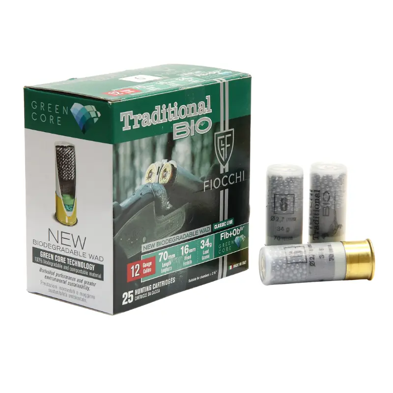 Cx 25 Fiocchi Tradicional Feltro Bio 34gr 12GA
